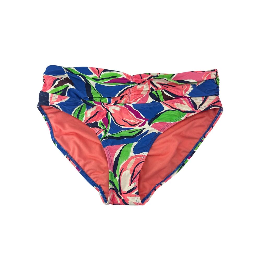 Catalina Yarn & Sea Bikini Bottom Colorful Floral Print Womens Medium